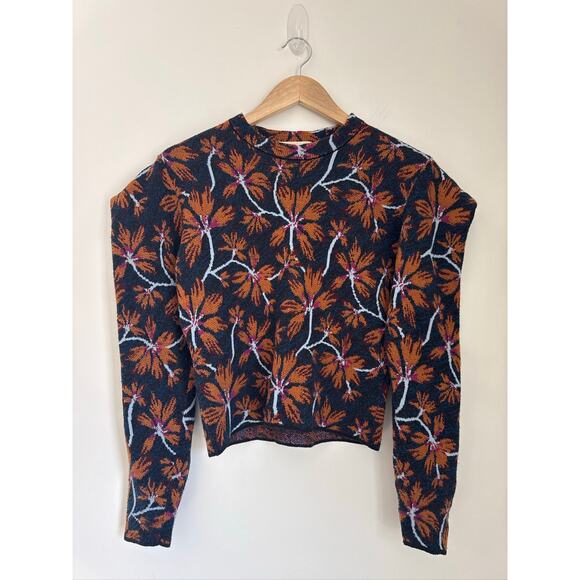 Ulla Johnson Twyla Bellflower Print Sweater, Size Small - Picture 2 of 7